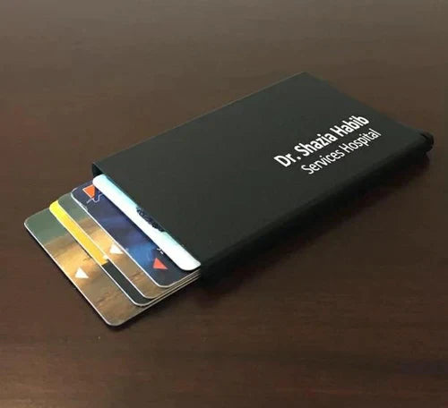 Slim Aluminum Card Wallet RFID Pop-up Push Button