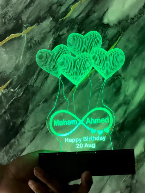 Customised Name 3D LED LIGHT LAMP